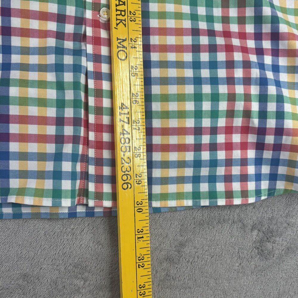 Southern Tide Shirt Mens Medium Multicolor Gingham Classic Fit Button Down Plaid - Picture 8 of 13